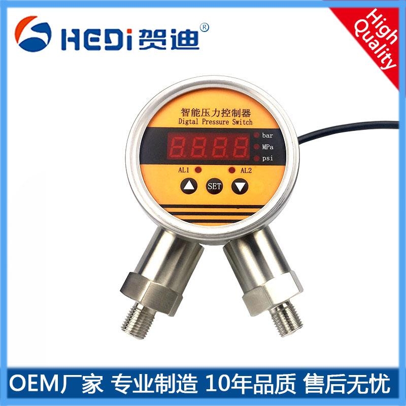 智能壓力控制器HDP802S雙接頭連接，根據所需定貨說明-賀迪智能壓力控制器工廠